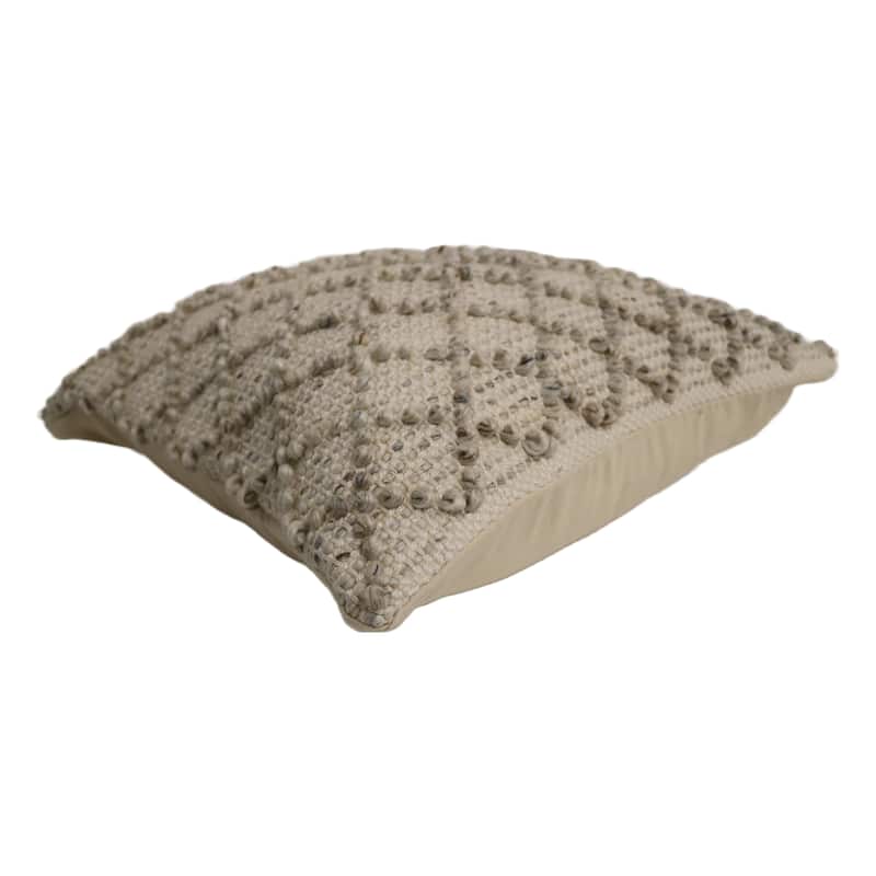 Home&Manor Nancy Wool & Cotton Designer Throw Pillow