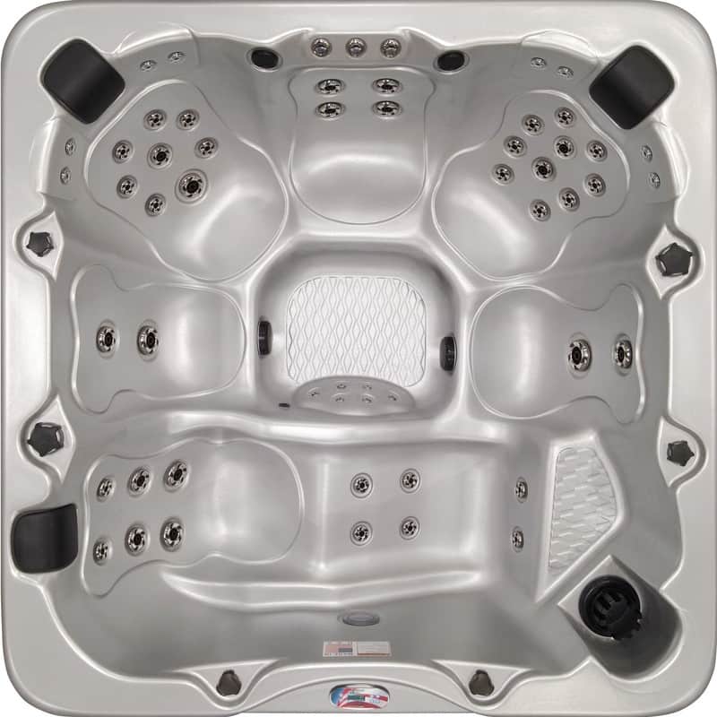 American Spas 6-Person 56-Jet Premium Acrylic Lounge Spa Standard Hot Tub with Sound System and LED Waterfall