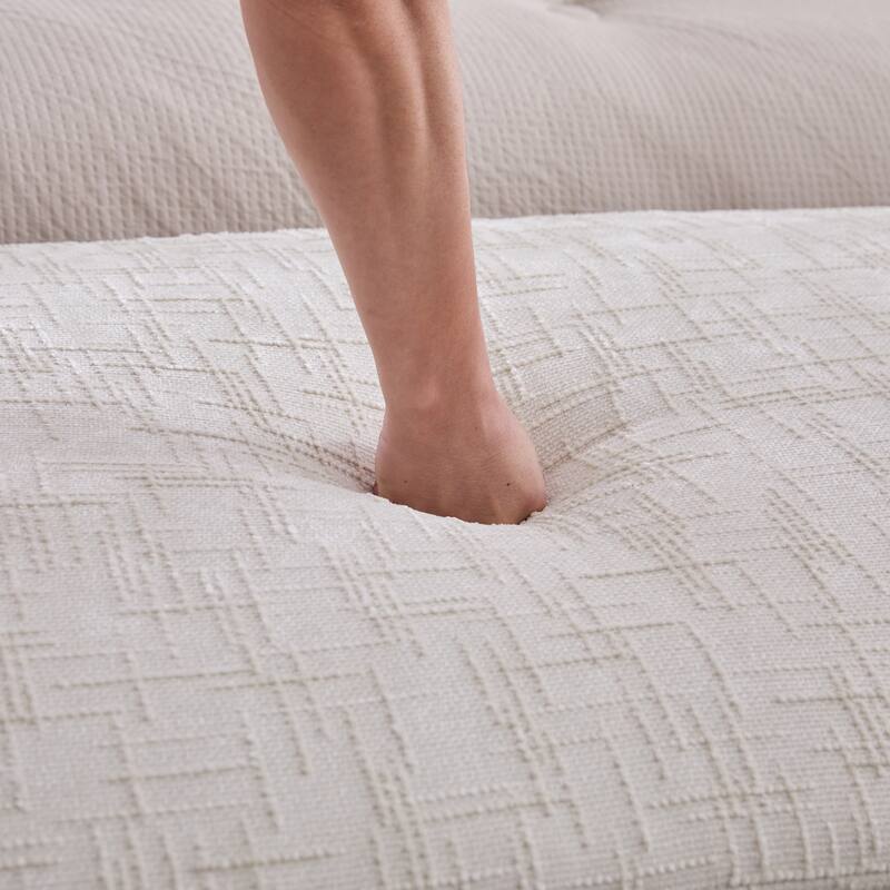 83" Wide Chenille Upholstered End of Bed Bench with Rubber Wood Legs