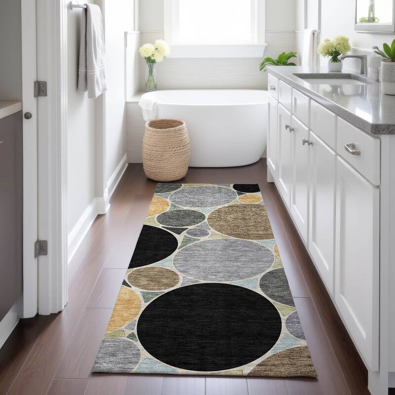 Machine Washable Indoor/ Outdoor Contemporary Rowan Chantille Rug