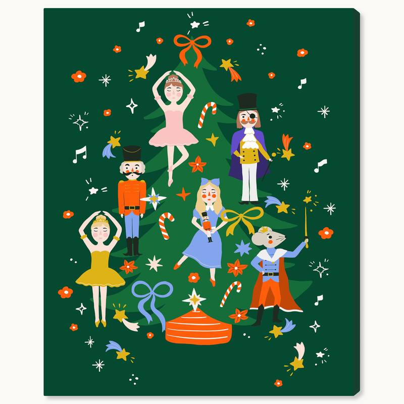 Wynwood Studio Canvas Holiday and Seasonal Stories for Midnight Green Modern & Contemporary Wall Art Canvas Print