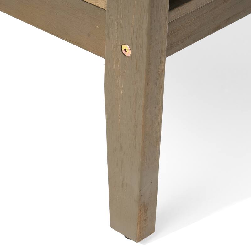 Roomfitters Outdoor Club Chair with Cushions, Durable Acacia Wood Frame and Weather-Resistant Seating