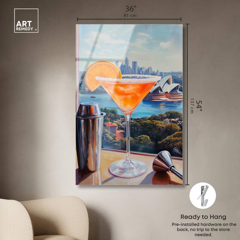 Classy Drink in Australia Acrylic by Art Remedy, Ready to Hang