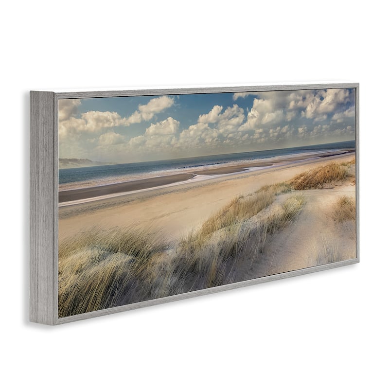 Stupell Rolling Clouds Beach Scenery Framed Giclee Art Design By Mike Calascibetta