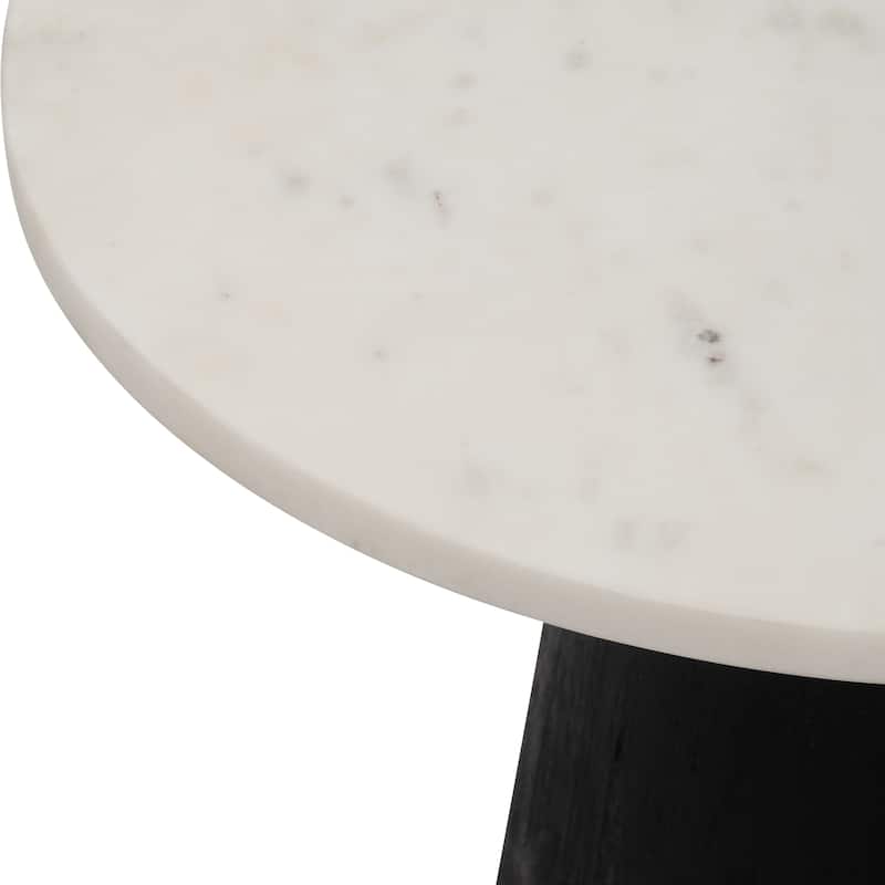 Sagebrook Home Chic Iron Marble Cylinder Coffee Table - Perfect For Home Decor