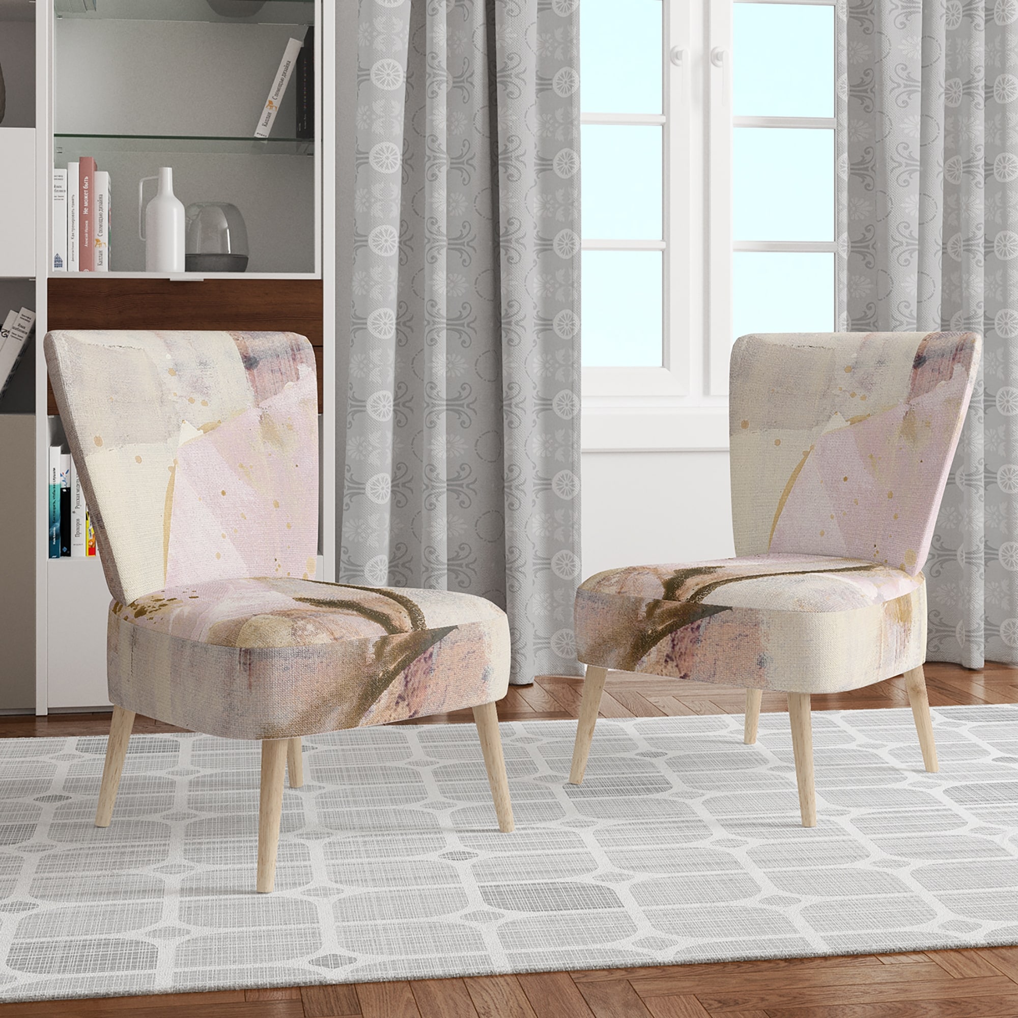 Designart "Elegance I Pink" Upholstered Shabby Chic Accent - Picture 15 of 15