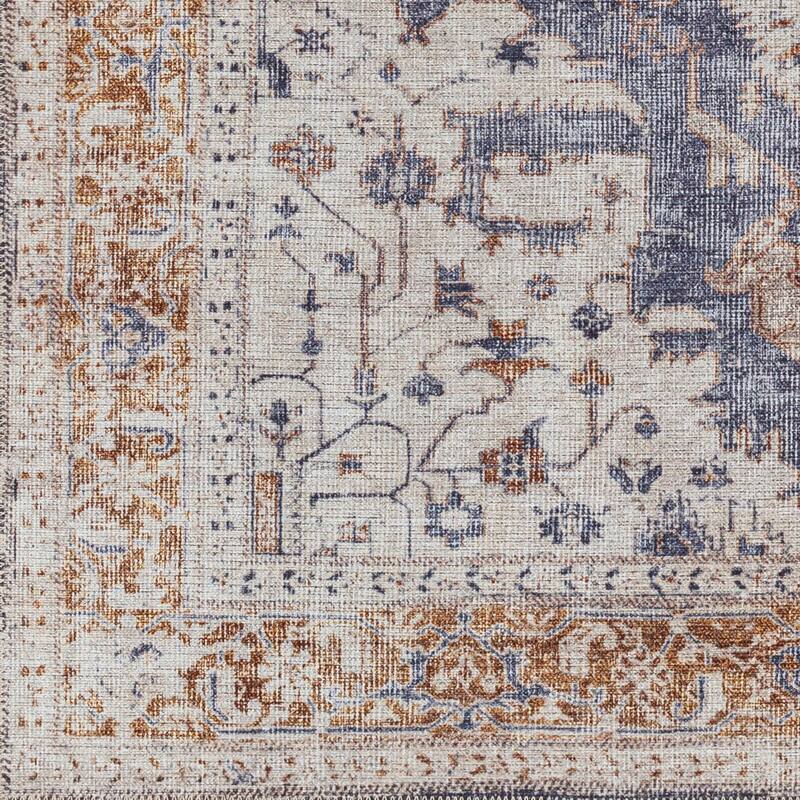 Livabliss Demaret Faded Classic Printed Washable Area Rug