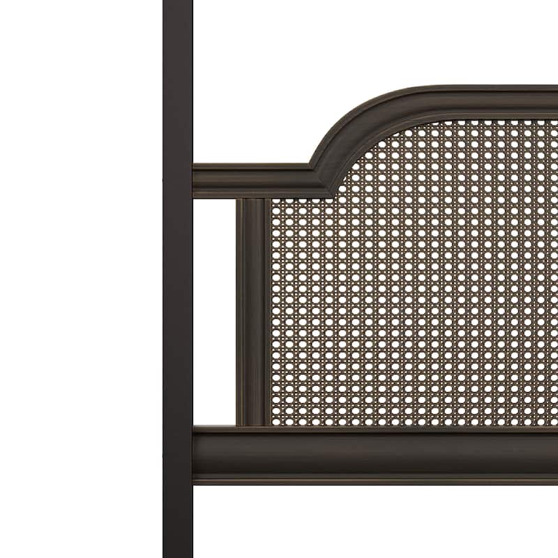 Hillsdale Furniture Melanie Wood and Metal Canopy Bed, Oiled Bronze