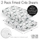 preview thumbnail 5 of 3, Sweet Jojo Designs Bear Mountain Slate Blue Boy 2 Pack Fitted Crib Sheets Black and White Watercolor Woodland Forest Animal