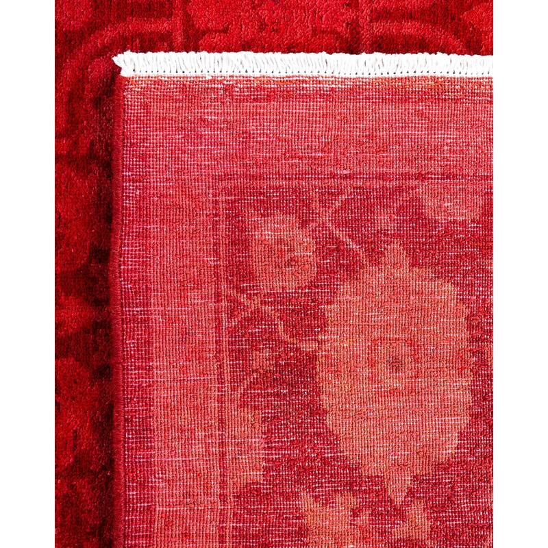 Overdyed, One-of-a-Kind Hand-Knotted Area Rug - Orange - 6' 1" x 8' 10"