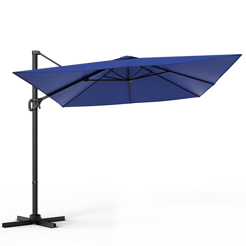 BONOSUKI 10x8FT Cantilever Patio Umbrella 360 Rotation and Canopy