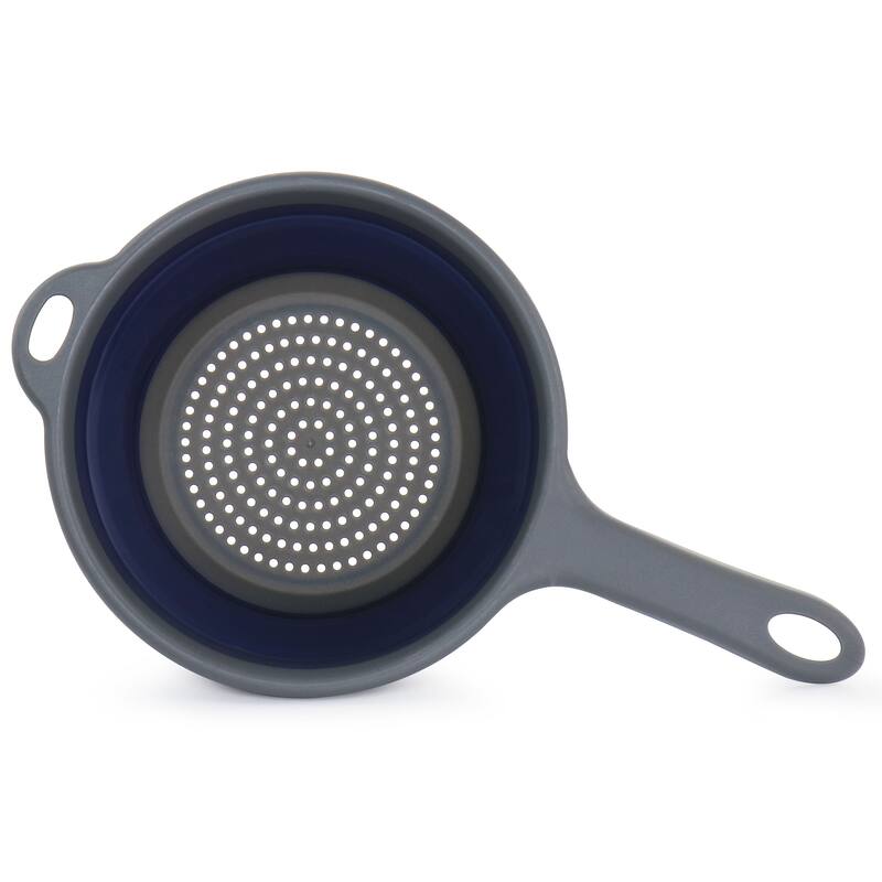 Oster Bluemarine Collapsible Polypropylene Colander with Handle - 7.6 Inch Diameter