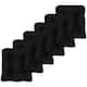 Fluffy Memory Foam Non Slip Chair Pad - Black - Set of 6