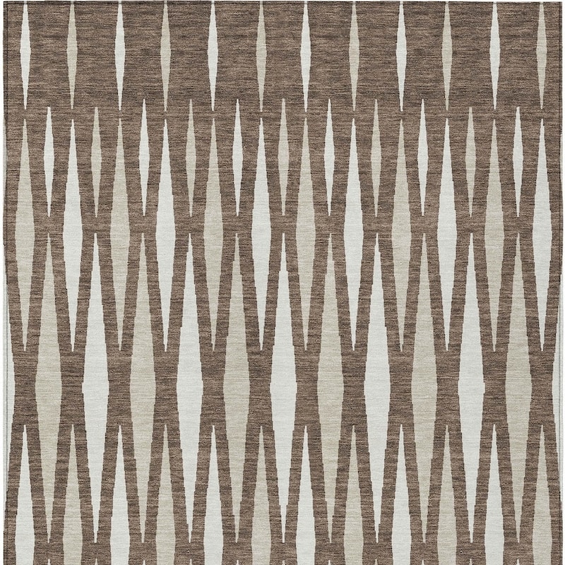 HomeRoots Geometric Transitional Rectangle Outdoor Rug