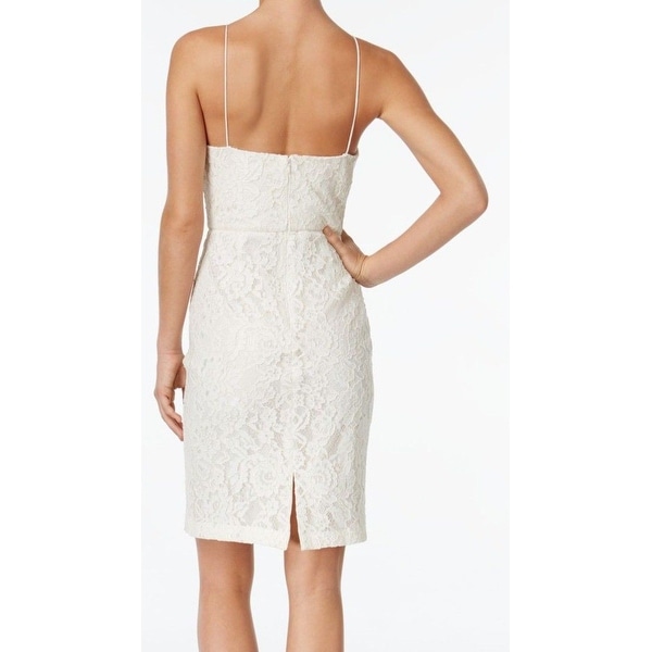 calvin klein white lace dress