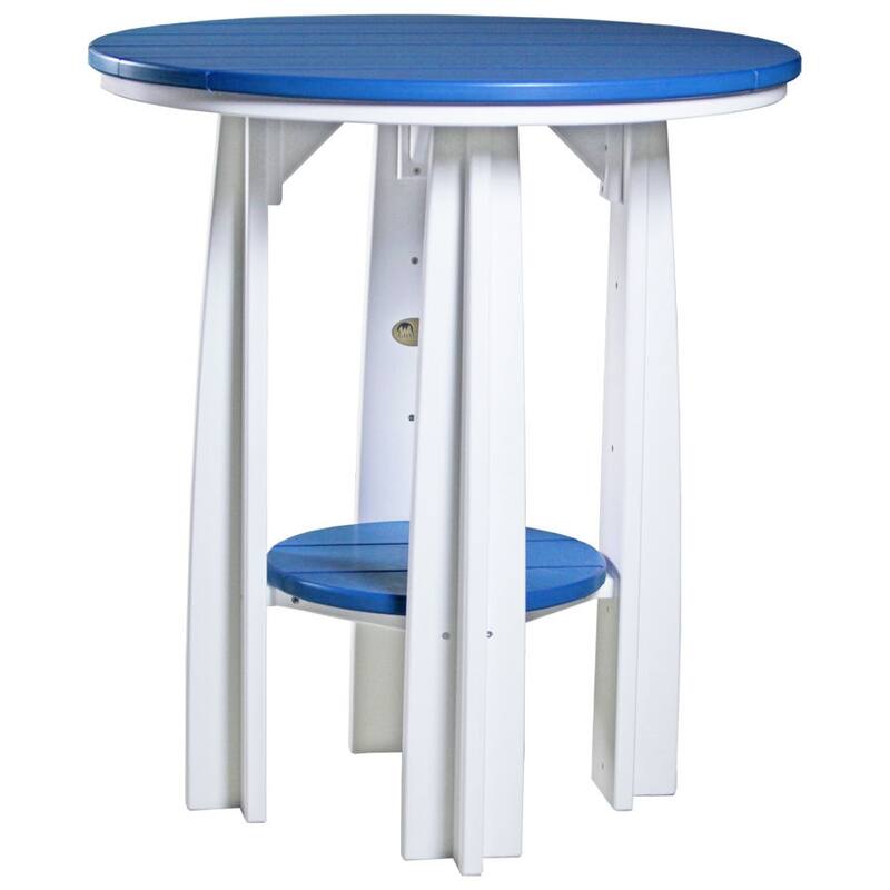 Poly Lumber Balcony Table - Blue & White