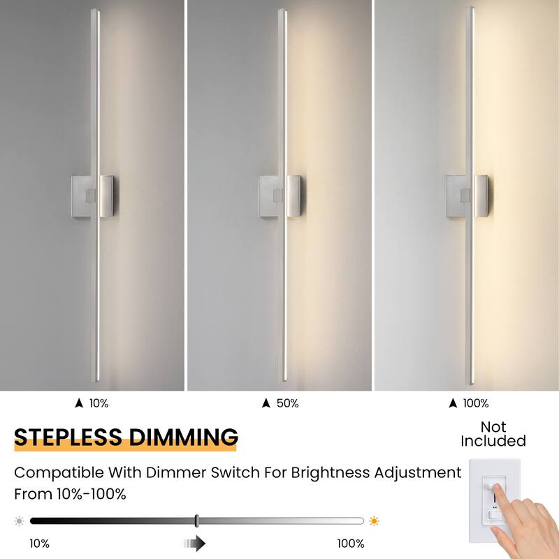 Modern Vanity Lighting Fixtures 24/32/39'' Bathroom Vanity Lights Over Mirror Wall Sconce for Bathroom