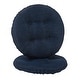 preview thumbnail 28 of 33, Klear Vu Omega Tufted Barstool Cushion Set Set of 2 - Indigo
