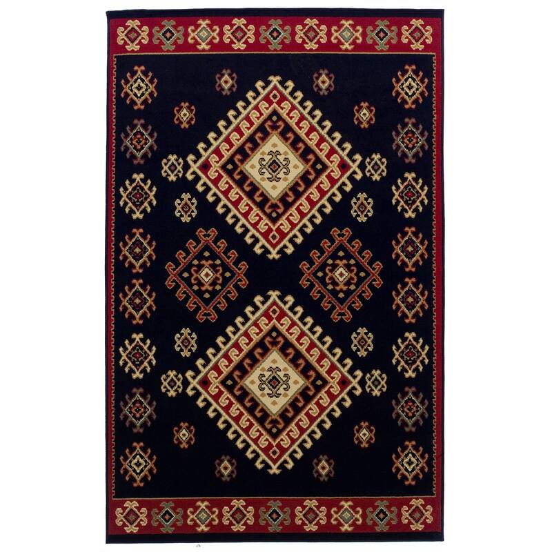 Geometric Bohemian Rustic Power-Loomed Area Rug by Superior