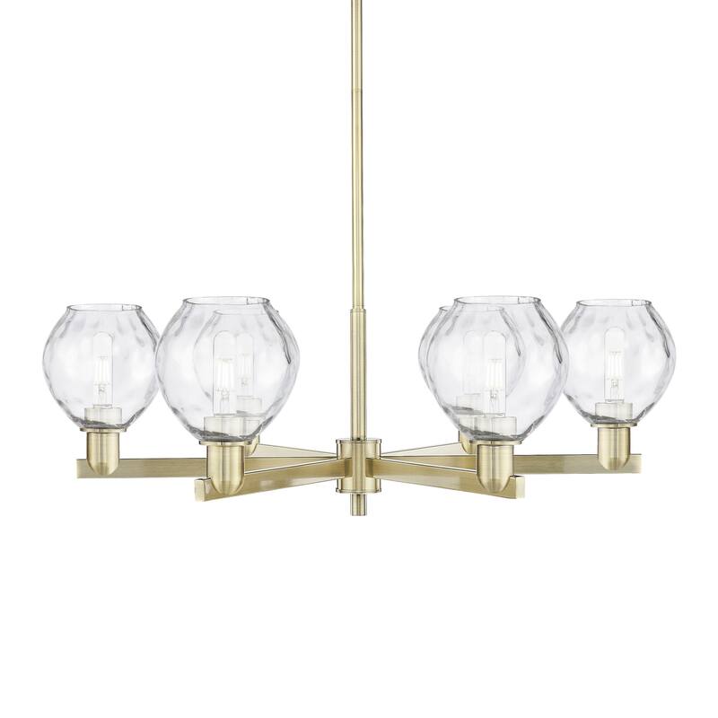 Innovations Lighting 716-6CR-11-36 Waverly Chandelier Waverly 6 Light - Antique Brass / Clear