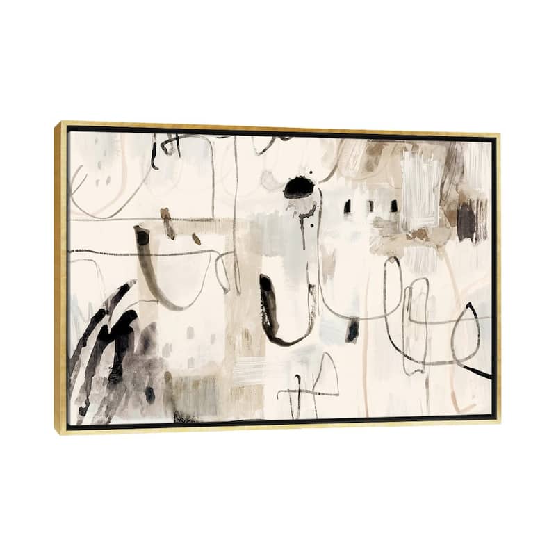 iCanvas "Net Neutral I" by Victoria Barnes Framed Canvas Print - Gold - 18x26