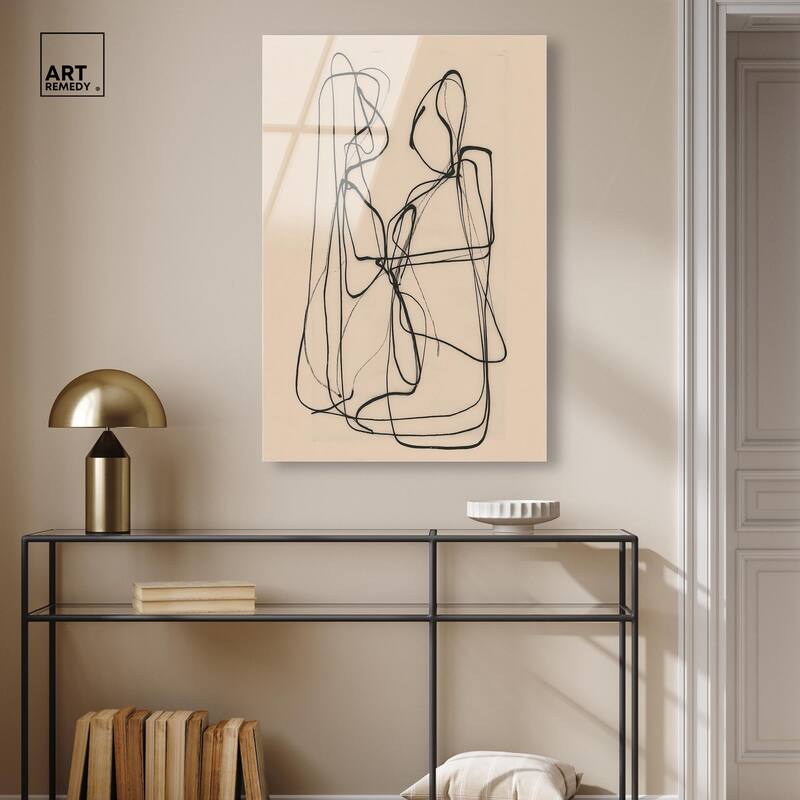 Embrace of Lines I Acrylic by Art Remedy, Ready to Hang