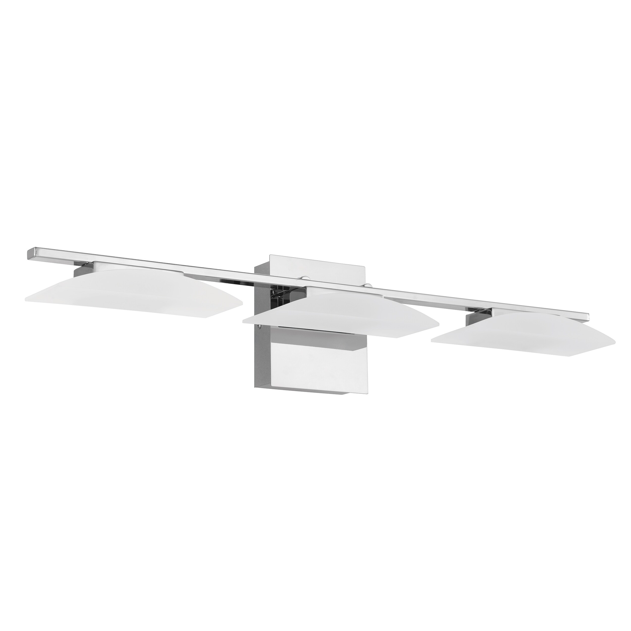 Eglo Metrass 3 LED Vanity Light w Chrome Finish Satin Plastic Shade Bed Bath Beyond 30077087