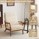 preview thumbnail 49 of 105, High Back Solid Wood Armrest Backrest Leisure Chair Accent Chair
