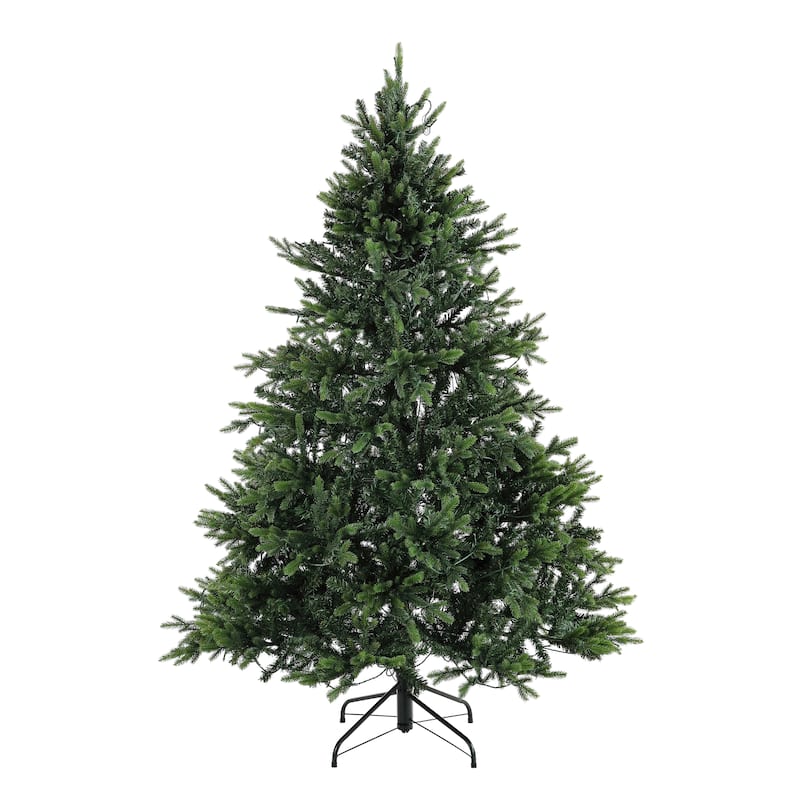 SAFAVIEH 5.5 Ft, Green, Pre-Lit Artificial Christmas Tree - 50"W x 50"D x 66"H