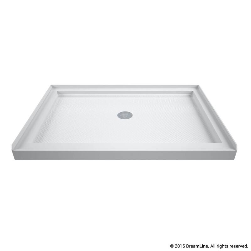 DreamLine Infinity-Z 36 in. D x 48 in. W x 76 3/4 in. H Sliding Shower Door, Shower Base and Backwall Kit