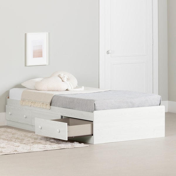 slide 2 of 14, South Shore Summer Breeze Mates bed White Pine
