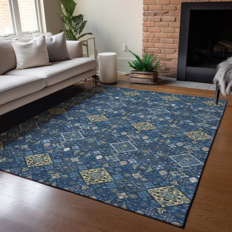 Machine Washable Indoor/ Outdoor Global Bidunga Chantille Rug