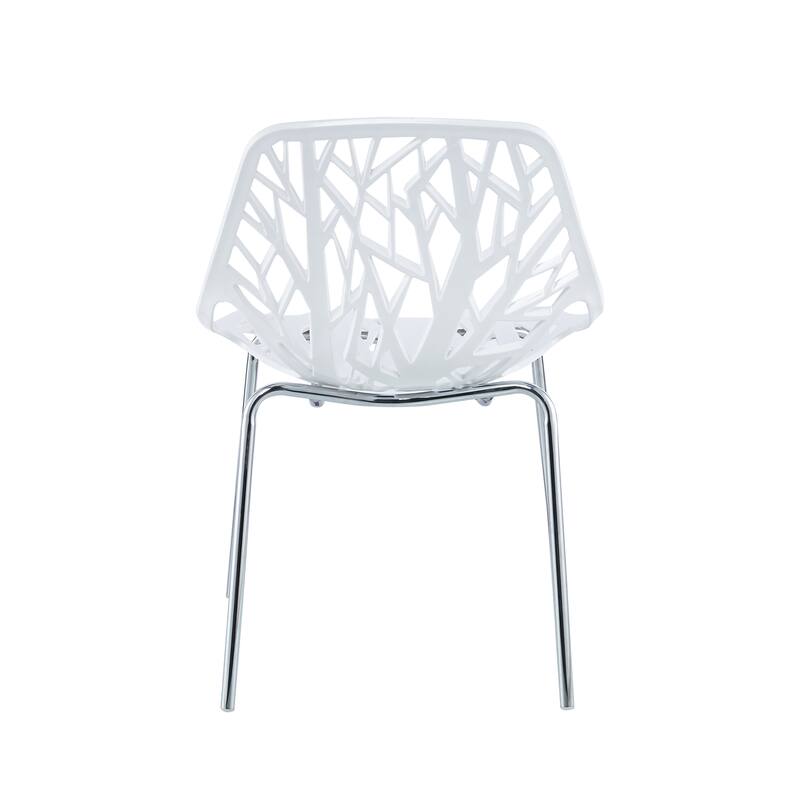 Porthos Home Paola Dining Chairs Set Of 2, Plastic Back, Iron Legs