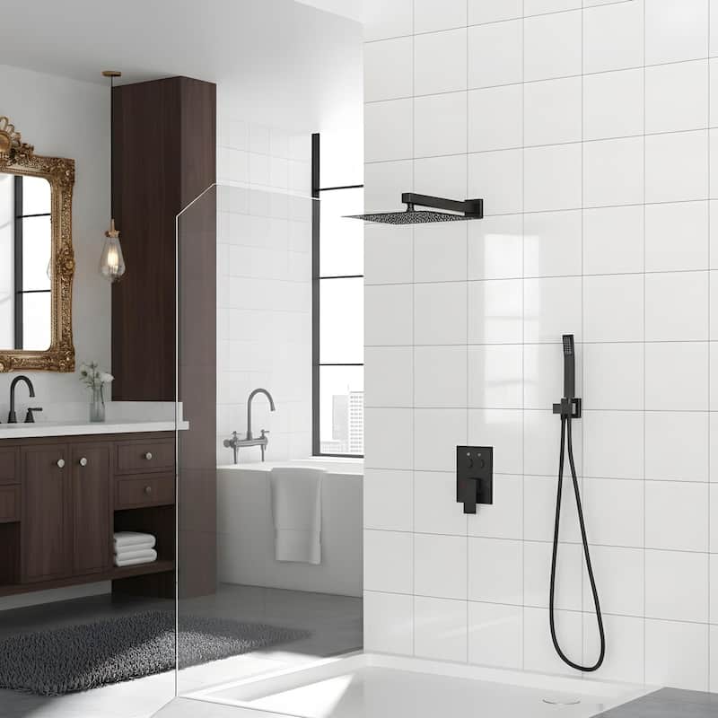 Modern Wall Mounted Dual Shower Head Shower Set