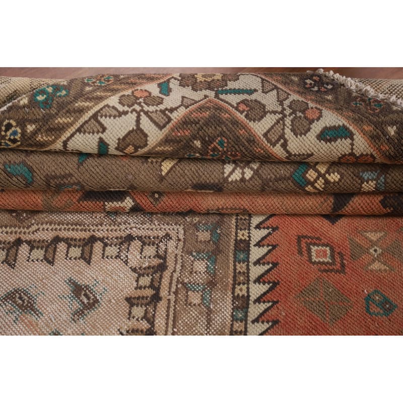 Tribal Bakhtiari Persian Vintage Area Rug Hand-Knotted Wool Carpet - 6'9"x 10'4"