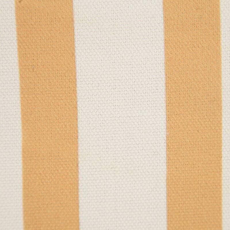 20" Yellow and White Striped Pattern Outdoor Square Throw Pillow