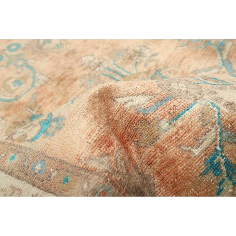 ECARPETGALLERY Hand-knotted Antalya Vintage Copper Wool Rug - 3'5 x 10'8