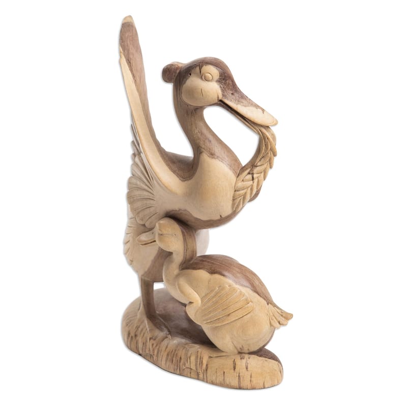 Novica Handmade Protective Mother Wood Sculpture