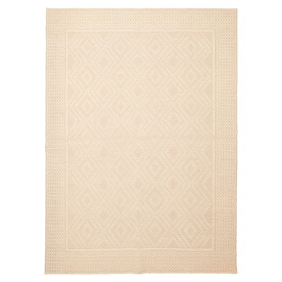 ECARPETGALLERY Braid weave Sienna Cream Wool Rug - 5'5 x 8'1