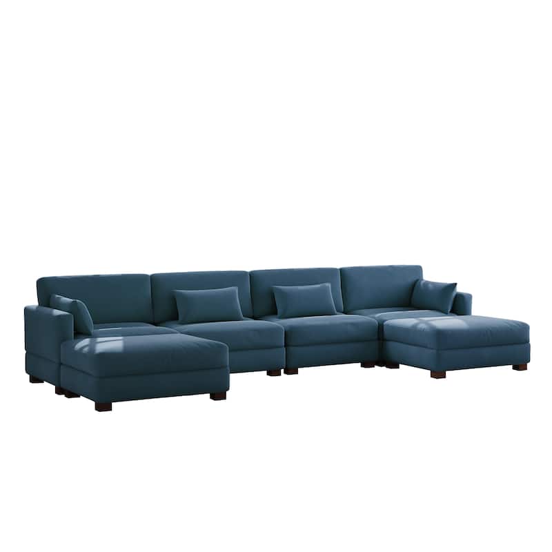 Corduroy Upholstered Modular Sectional Sofa for Living Room