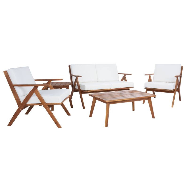 SAFAVIEH Outdoor Adalgisa 5-Piece Outdoor Set - 31W x 31D x 49H