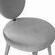 preview thumbnail 15 of 22, Kylie Oval-back Armless Velvet Dining Chair