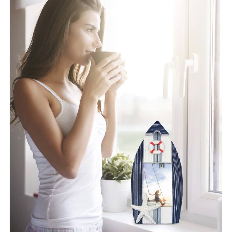 CoTa Global Boat Beach Frame, Lighthouse Decor, & Model Sailboat Decor