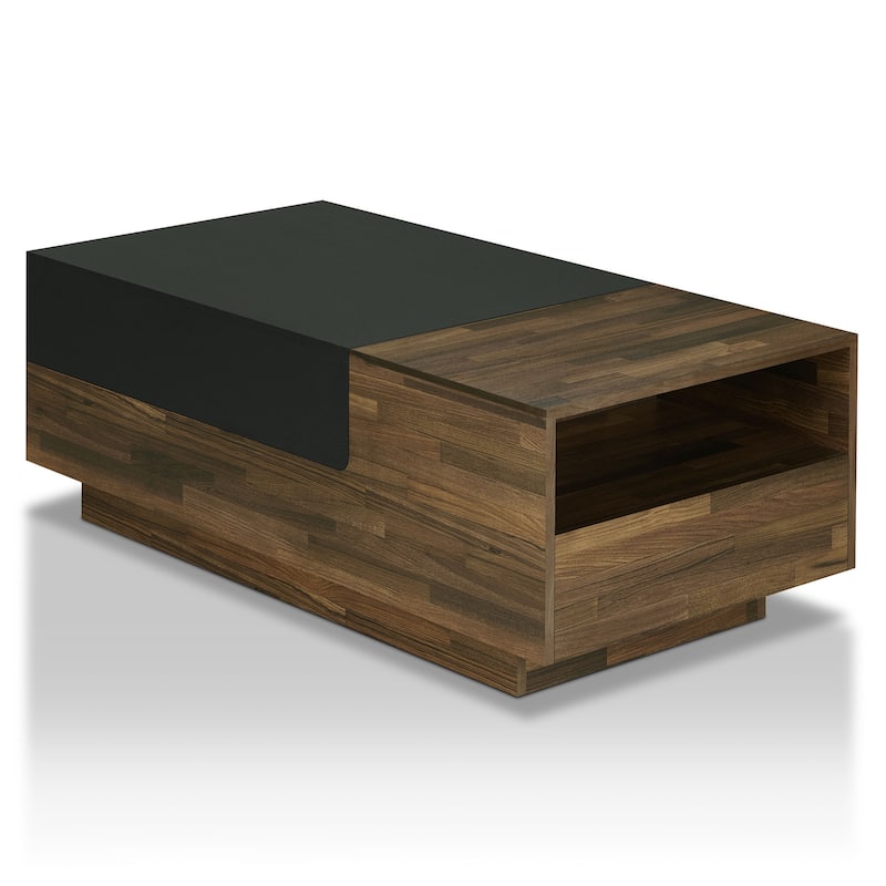 DH BASIC Transitional Brown 47-inch 1-shelf Coffee Table with Sliding Top by Denhour