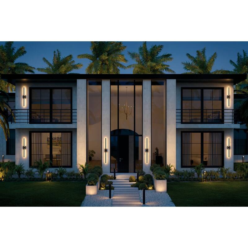 Nocar 48" Outdoor LED Wall Light in Textured Black - Textured Black