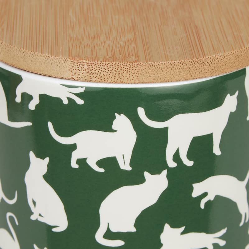 Bone Dry Cats Meow Ceramic Treat Canister