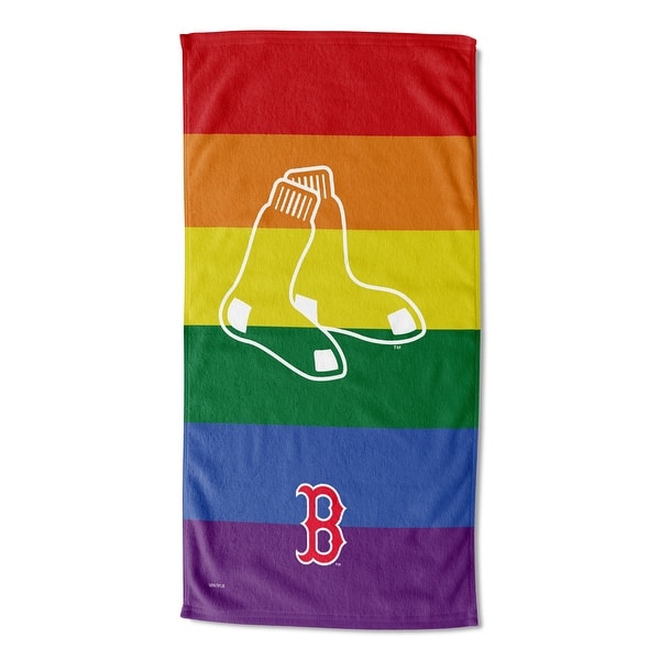 slide 2 of 2, MLB Pride Series Boston Red Sox Printed Beach Towel - 30x60