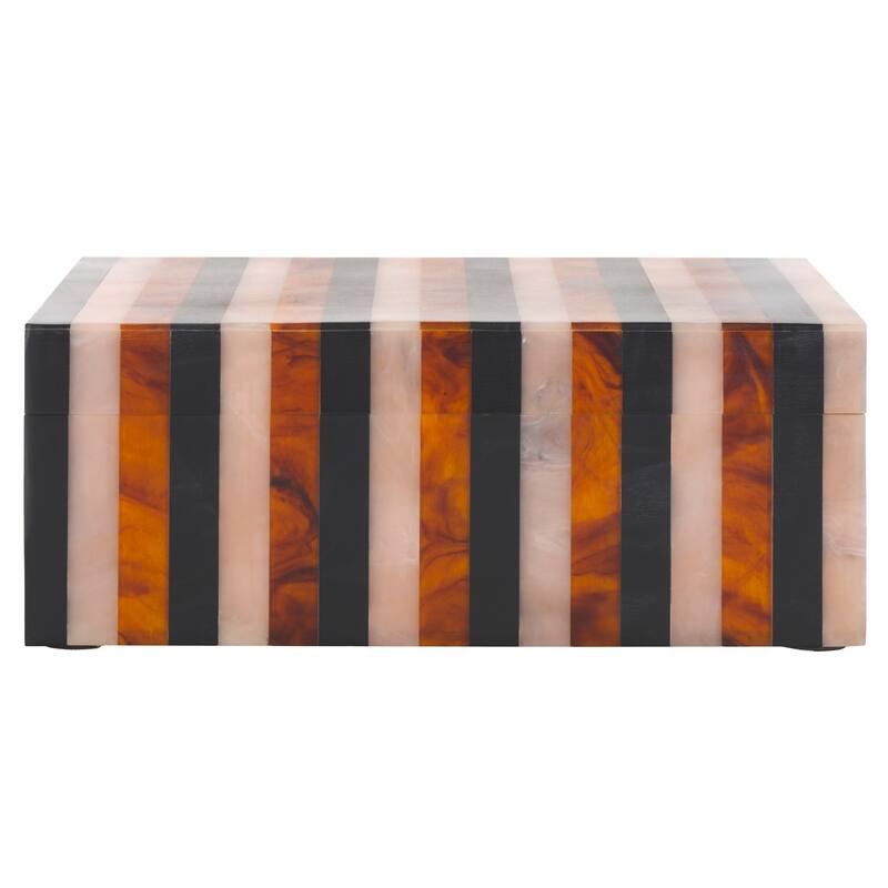 SAFAVIEH Home Ina Black/Brown Resin Decorative Box Set of 2
