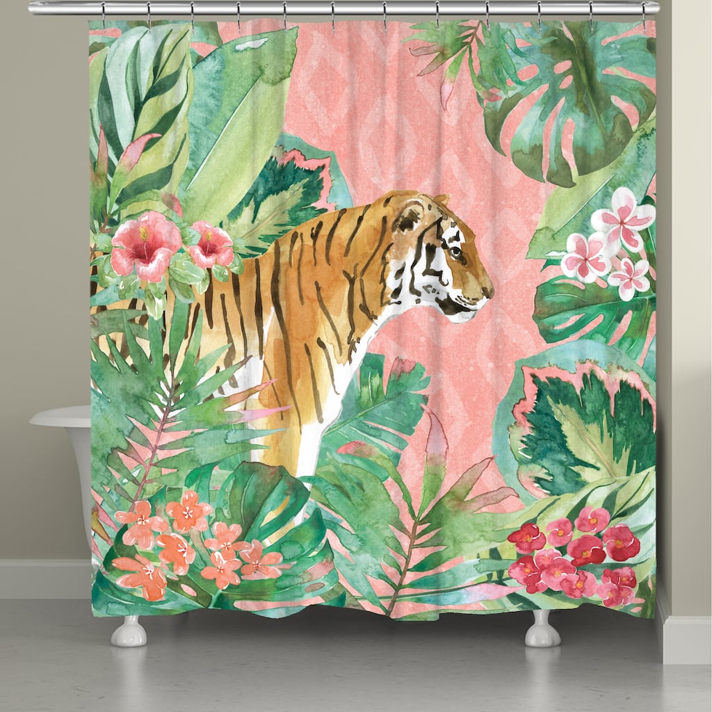 Tiger in the Jungle Shower Curtain