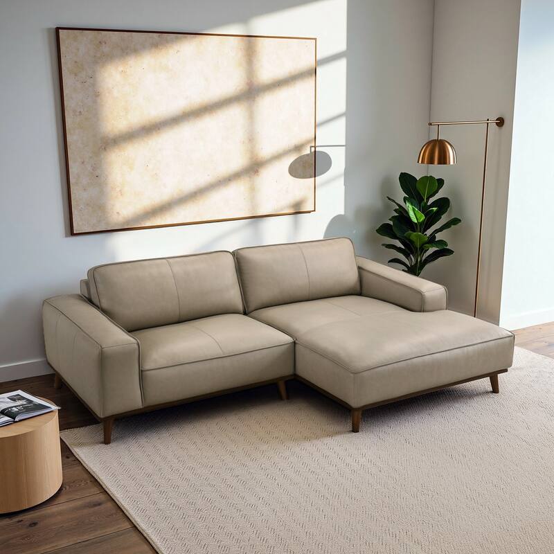 Dayton Genuine Leather Sectional with Chaise